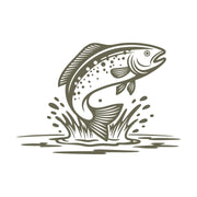 Trout Fish in Water Delrin Leather Stamp
