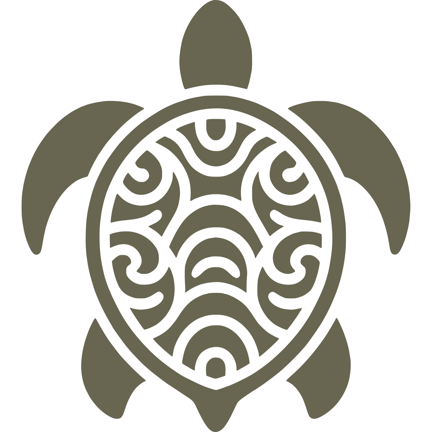 Sea Turtle Delrin Leather Stamp