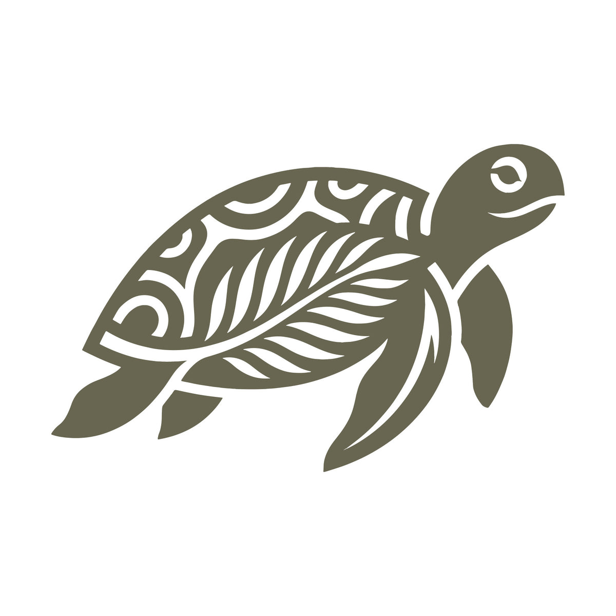 Tropical Sea Turtle Delrin Leather Stamp