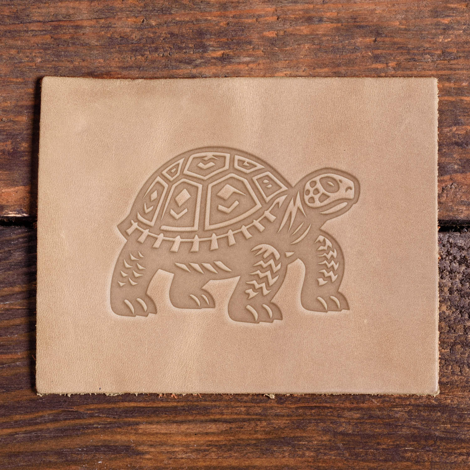 Tortoise Delrin Leather Stamp