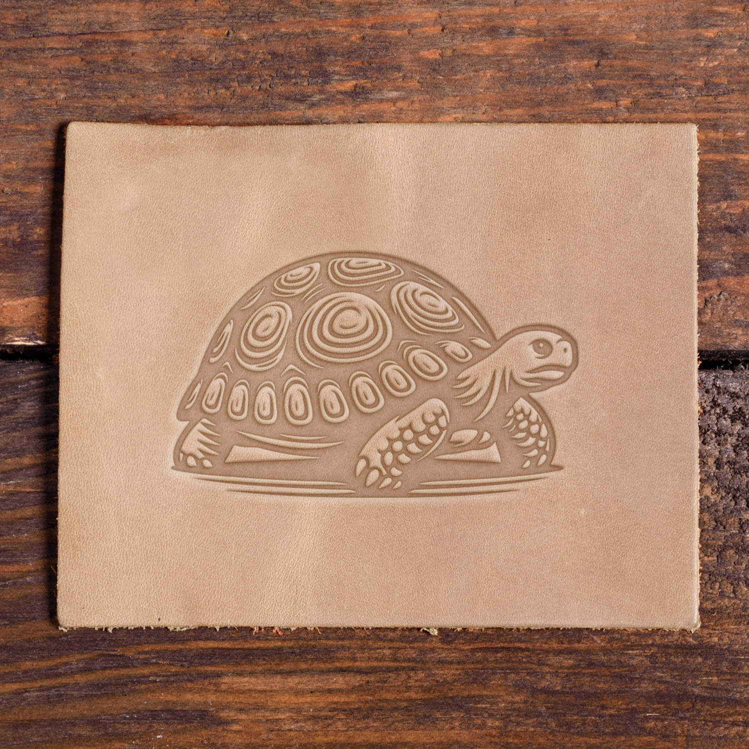 Tortoise Delrin Leather Stamp