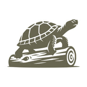Tortoise on Log Delrin Leather Stamp