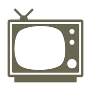 Retro TV Delrin Leather Stamp