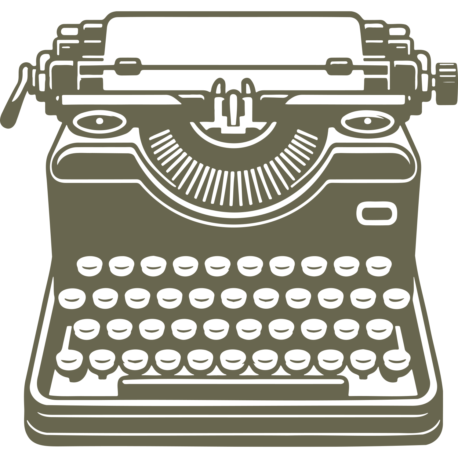 Typewriter Delrin Leather Stamp