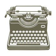 Typewriter Delrin Leather Stamp
