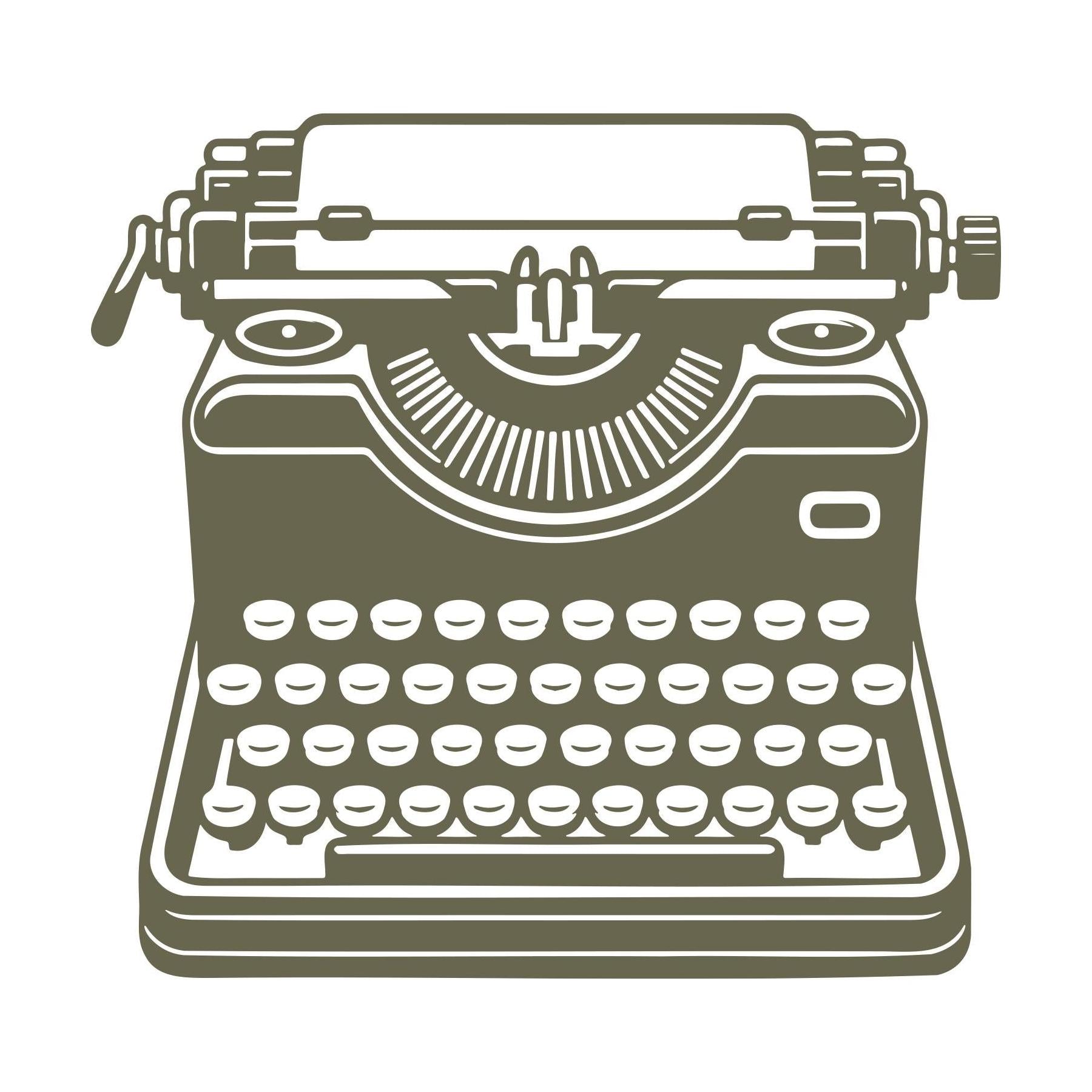 Typewriter Delrin Leather Stamp