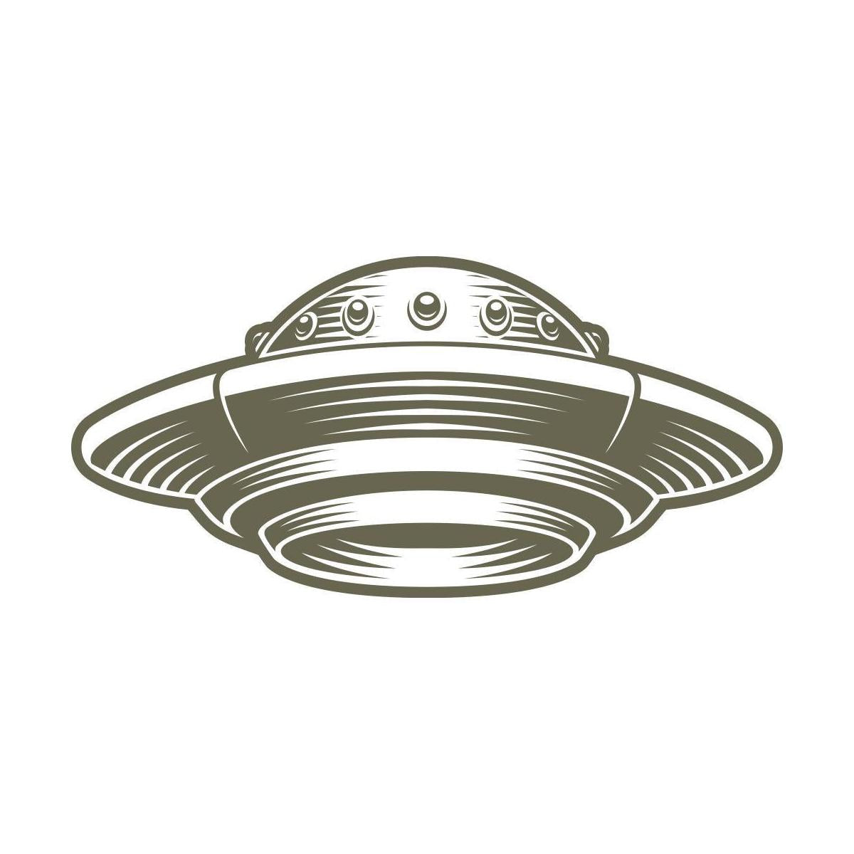 The image represents a solid, uniformly colored rectangular fill in a dark greenish-gray hue. It is devoid of patterns, shapes, or text and consistently maintains the same color throughout, similar to the appearance of the UFO Delrin Leather Stamp.