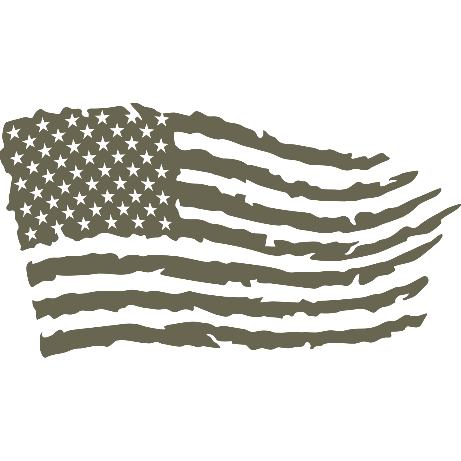 Distressed Wavy American Flag Delrin Leather Stamp