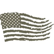 Distressed Wavy American Flag Delrin Leather Stamp