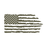 Distressed American flag Delrin leather stamp featuring rustic stars and stripes for patriotic, Americana, Fourth of July, and USA-inspired leather projects.