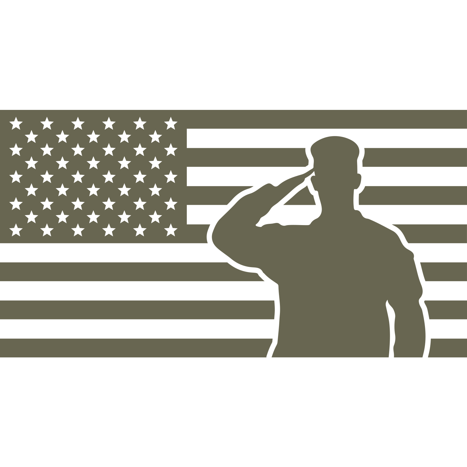 American Flag with Soldier Delrin Leather Stamp