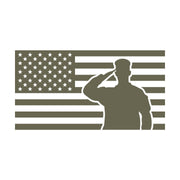 American Flag with Soldier Delrin Leather Stamp