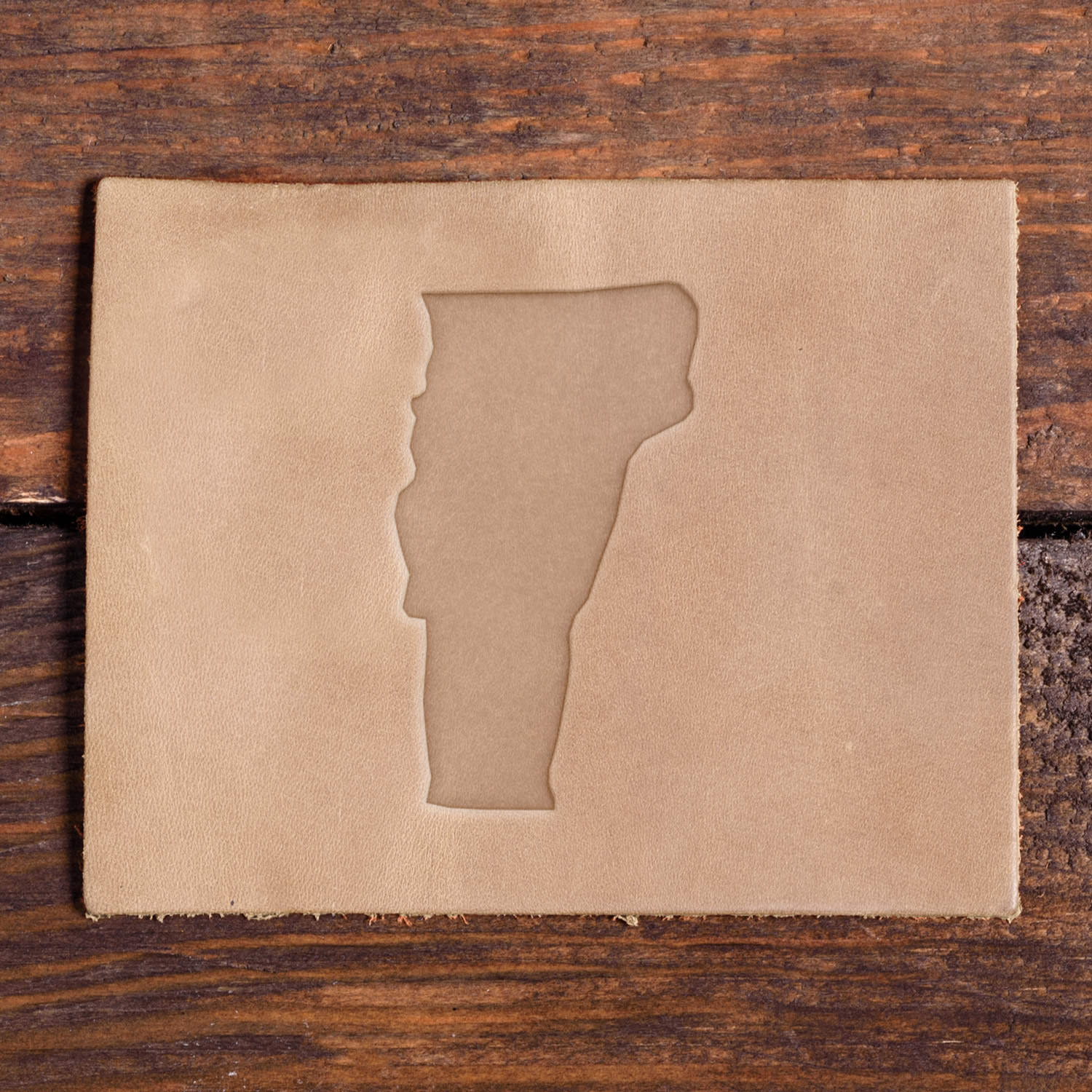 Vermont State Shape Delrin Leather Stamp