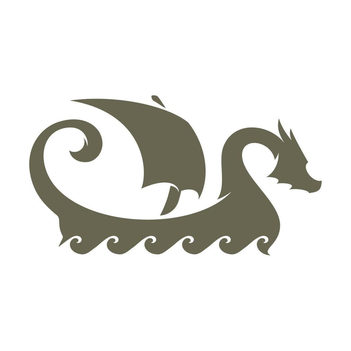 Delrin leather stamp with Viking ship dragon design, perfect for adding mythical and historical details to leatherworking projects.