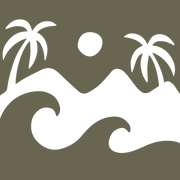 Tropical landscape design leather stamp made from Delrin for beach and nature-themed leatherworking projects