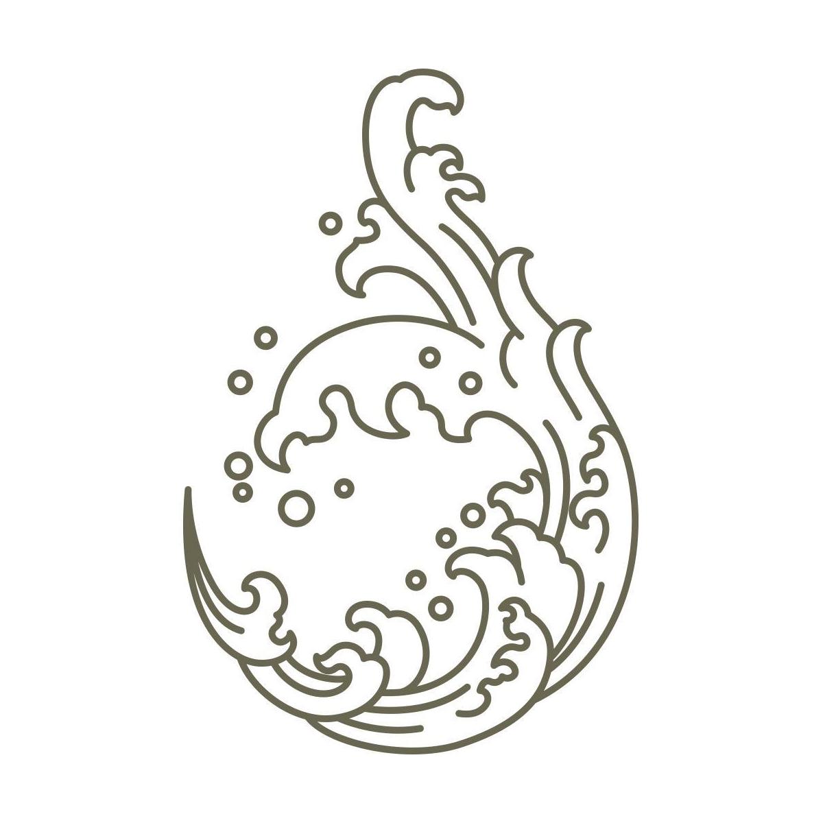 Wave Drop Delrin Leather Stamp