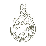 Wave Drop Delrin Leather Stamp
