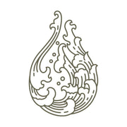 Wave Drop Delrin Leather Stamp