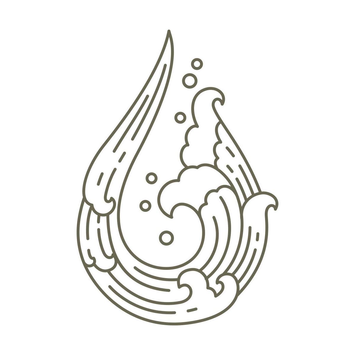 Wave Drop Delrin Leather Stamp
