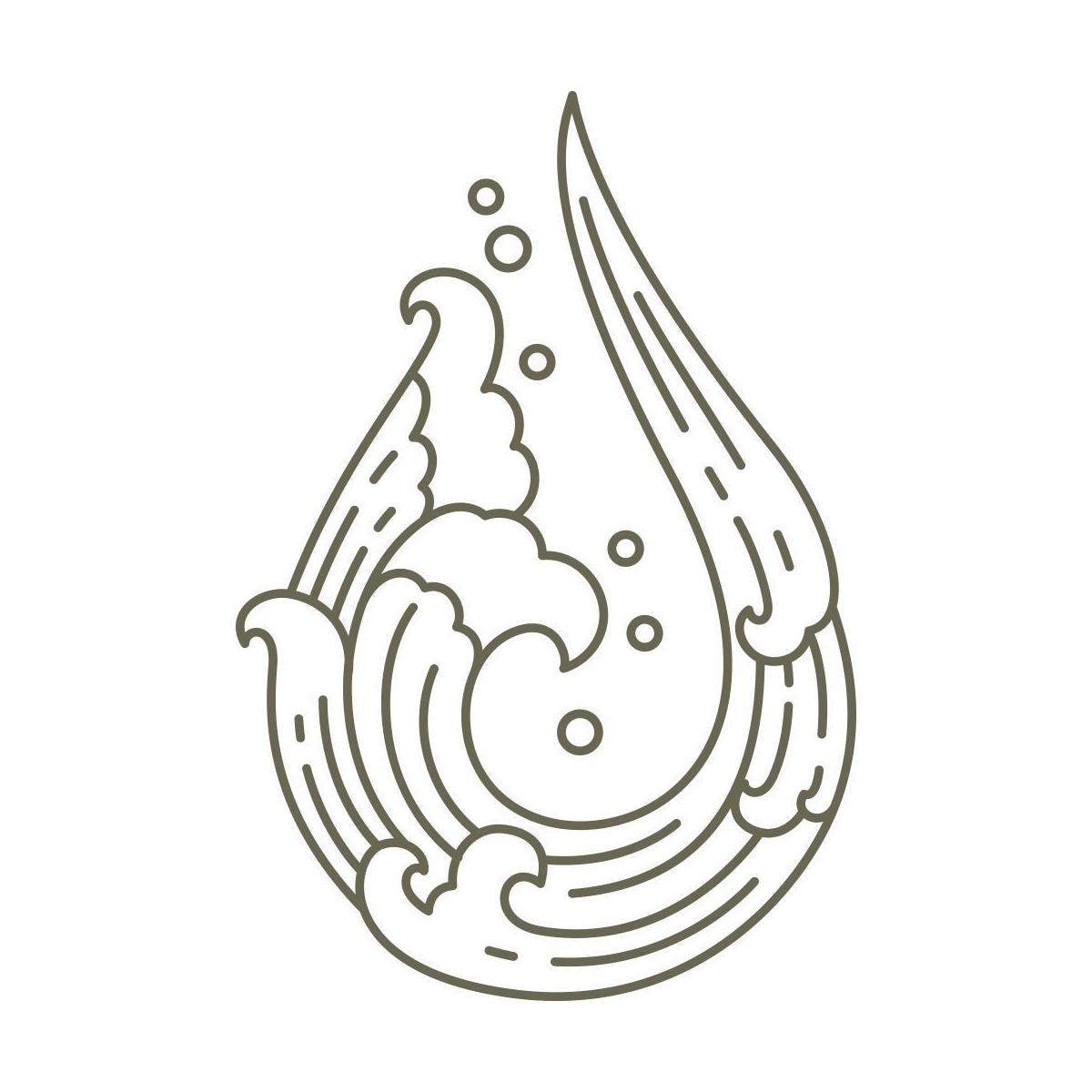 Wave Drop Delrin Leather Stamp