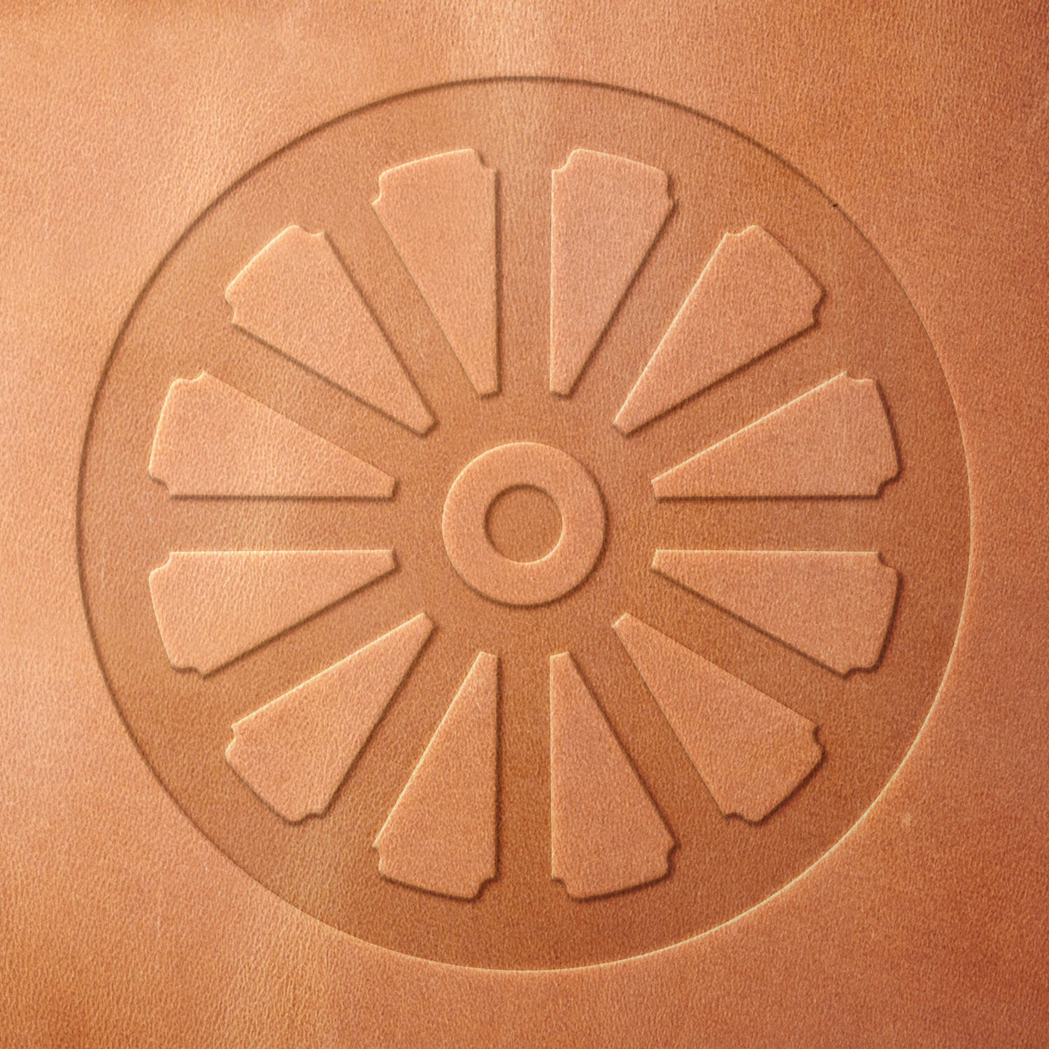 Wagon Wheel Delrin Leather Stamp