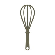 Minimalist whisk design featuring a streamlined handle and curved wire loops in a clean silhouette.