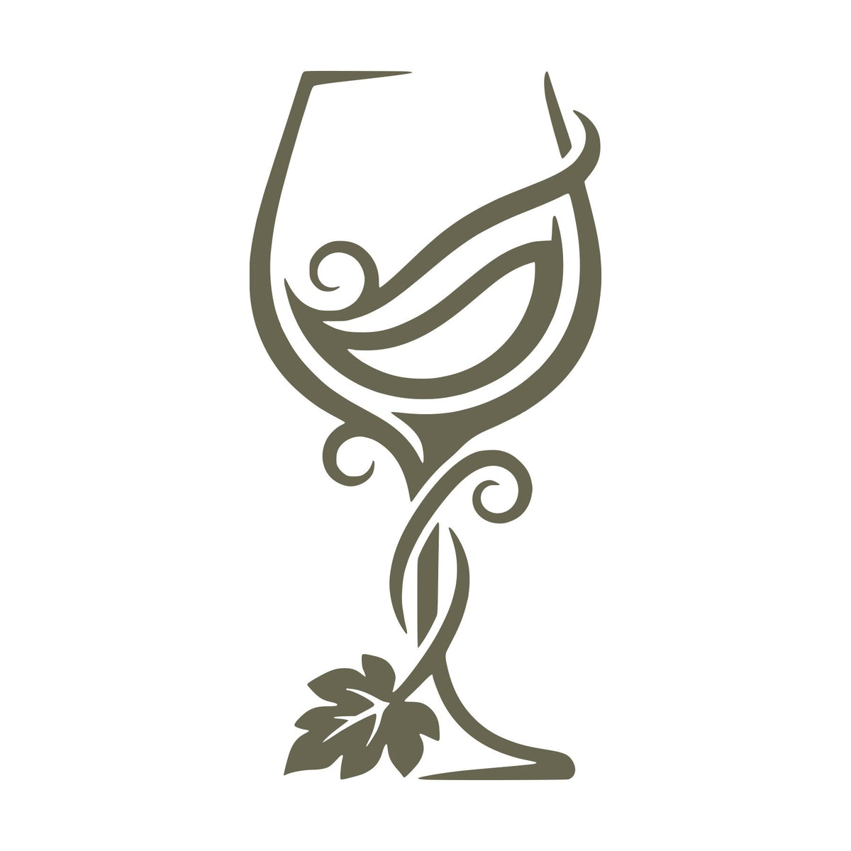 Wine Glass Delrin Leather Stamp