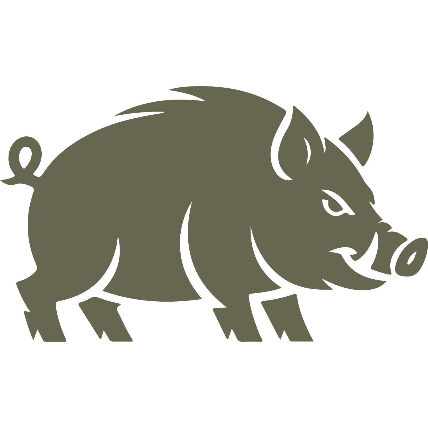 Wild Boar Delrin Leather Stamp