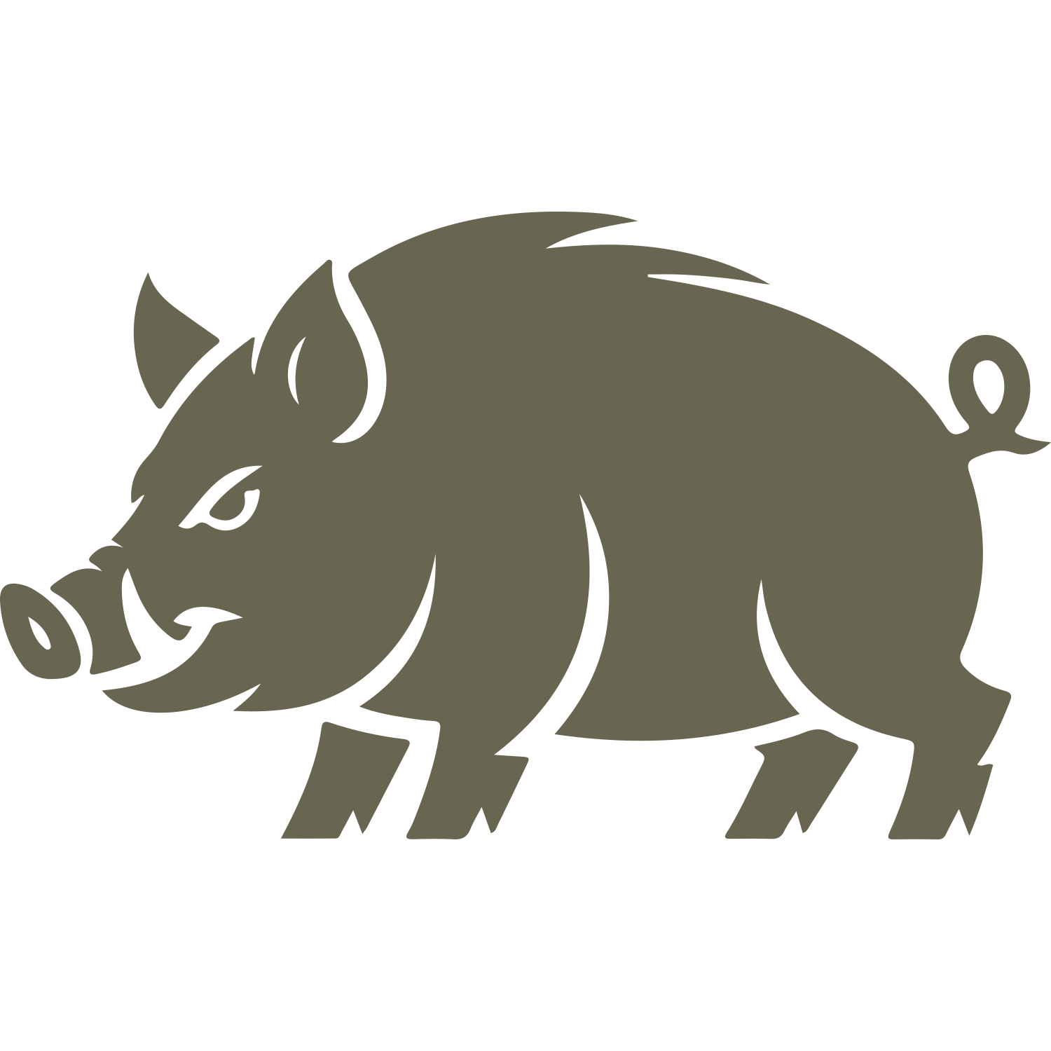 Wild Boar Delrin Leather Stamp