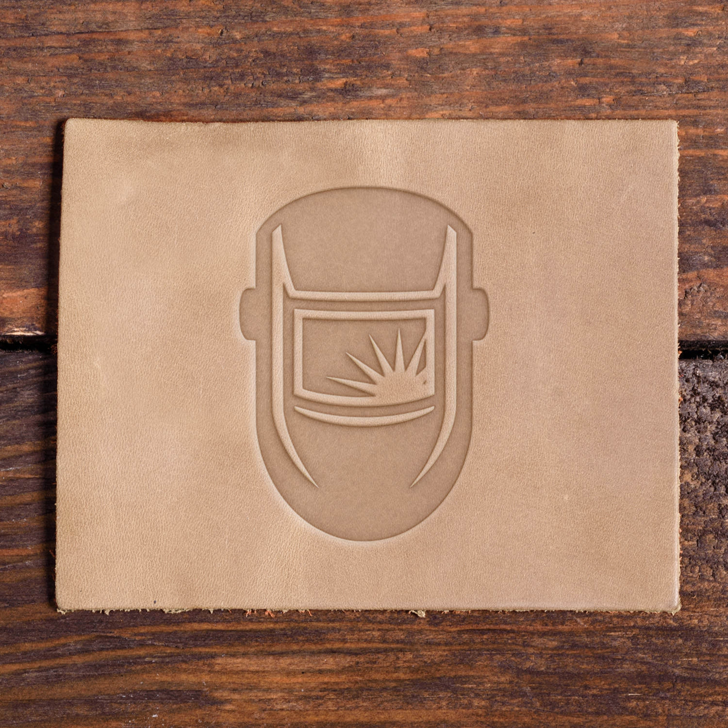 Welding Mask Delrin Leather Stamp