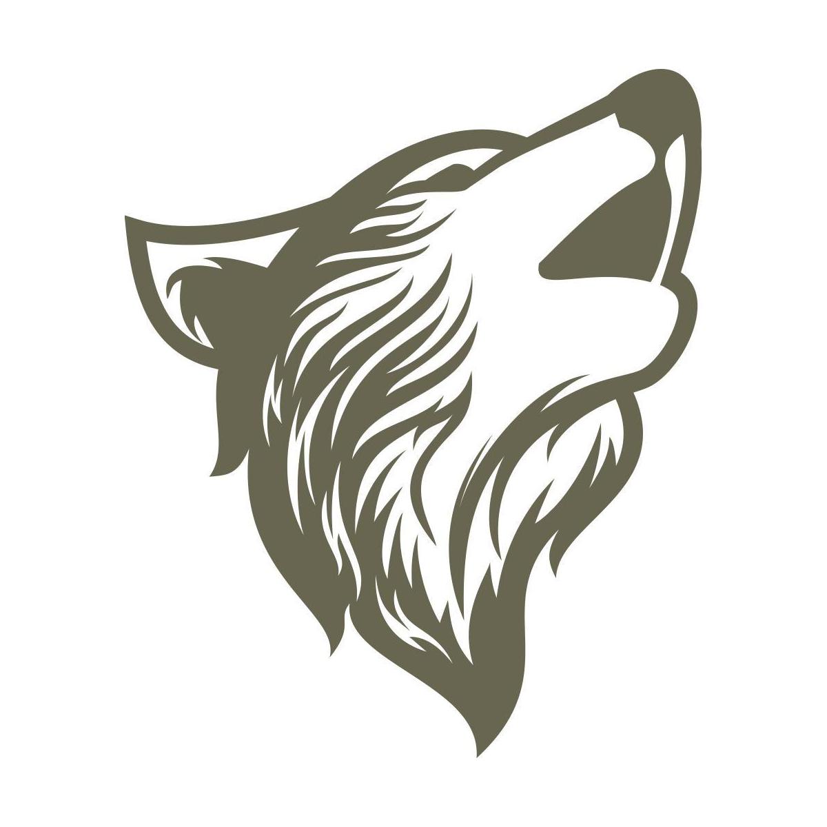 Wolf Delrin Leather Stamp