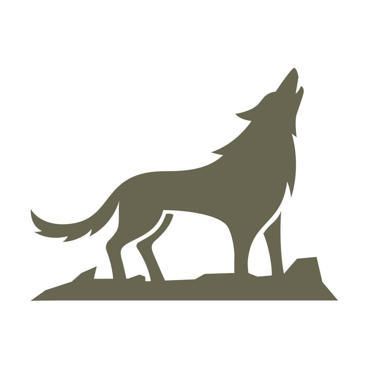 Wolf Howling Delrin Leather Stamp