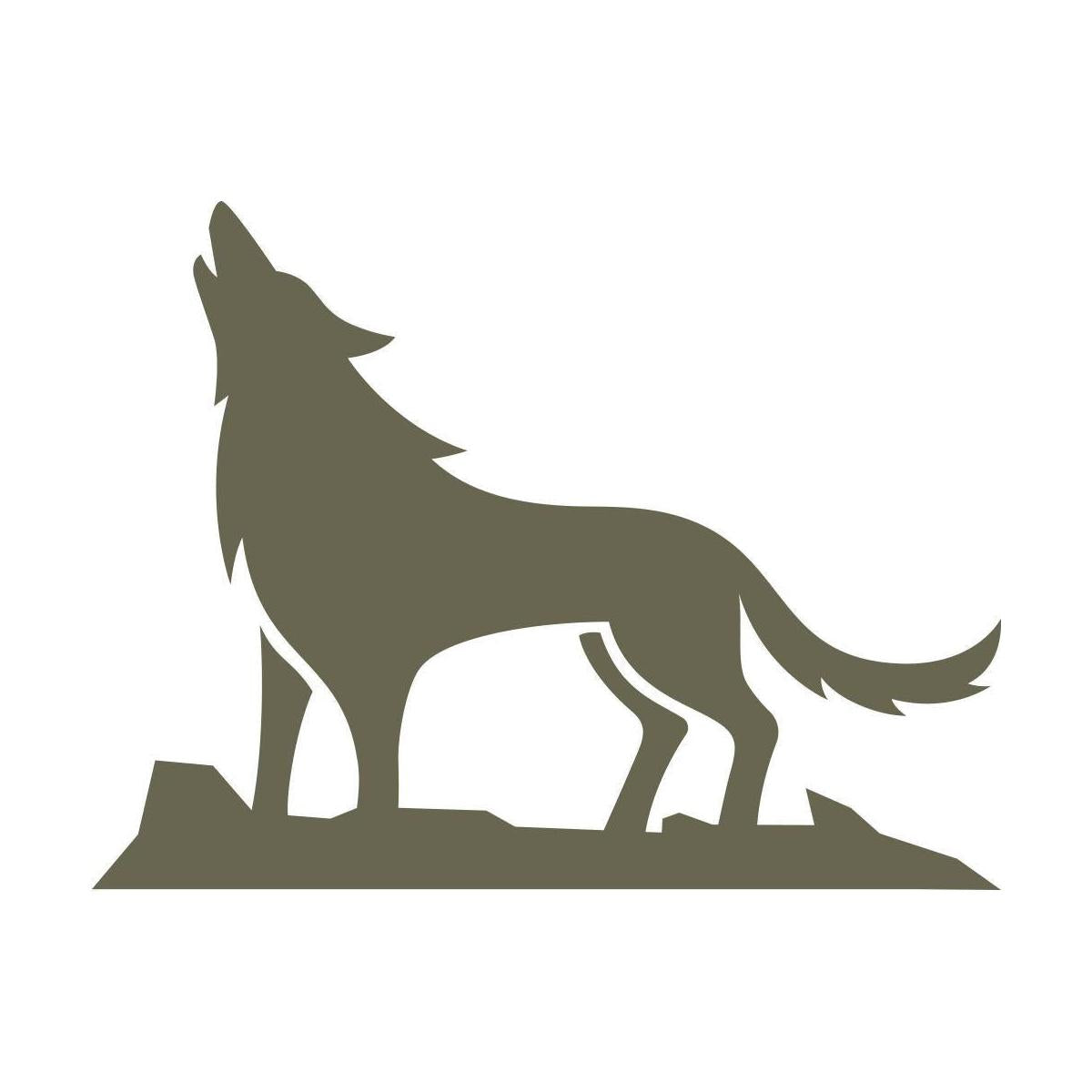 Wolf Howling Delrin Leather Stamp
