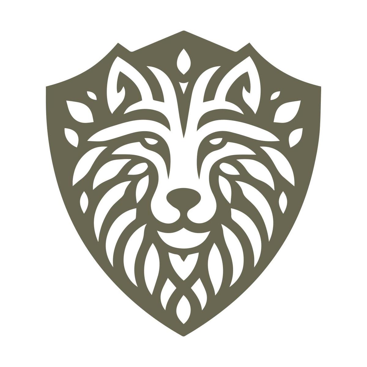 Wolf Shield Delrin Leather Stamp