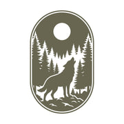 Wolf Howling Delrin Leather Stamp