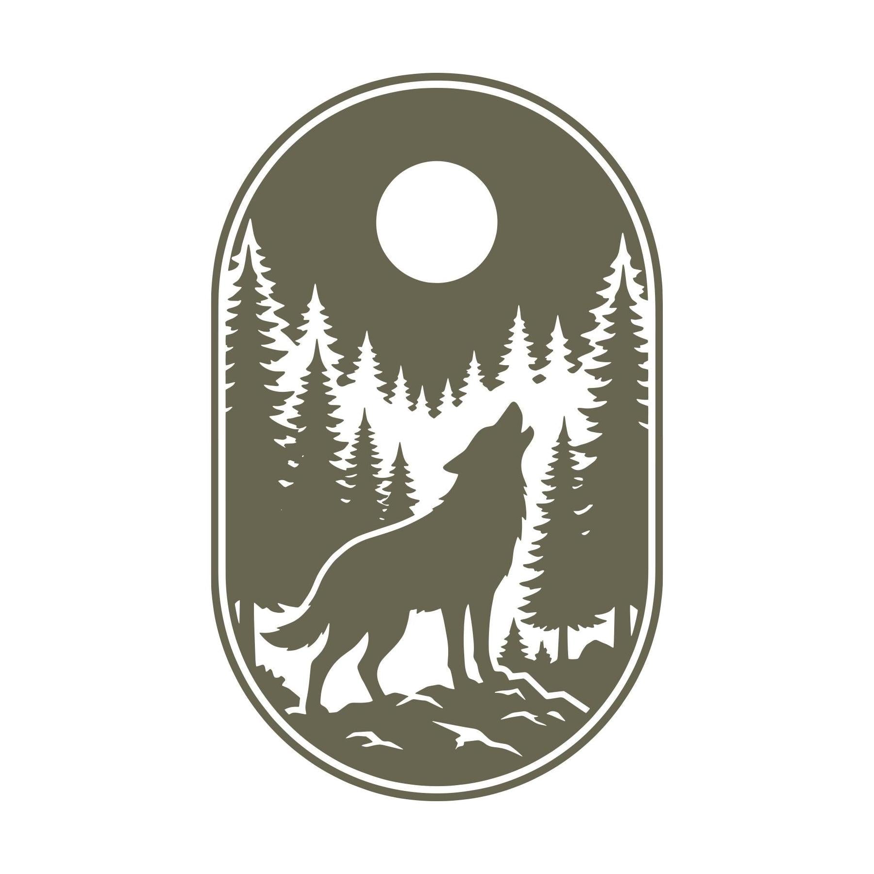 Wolf Howling Delrin Leather Stamp