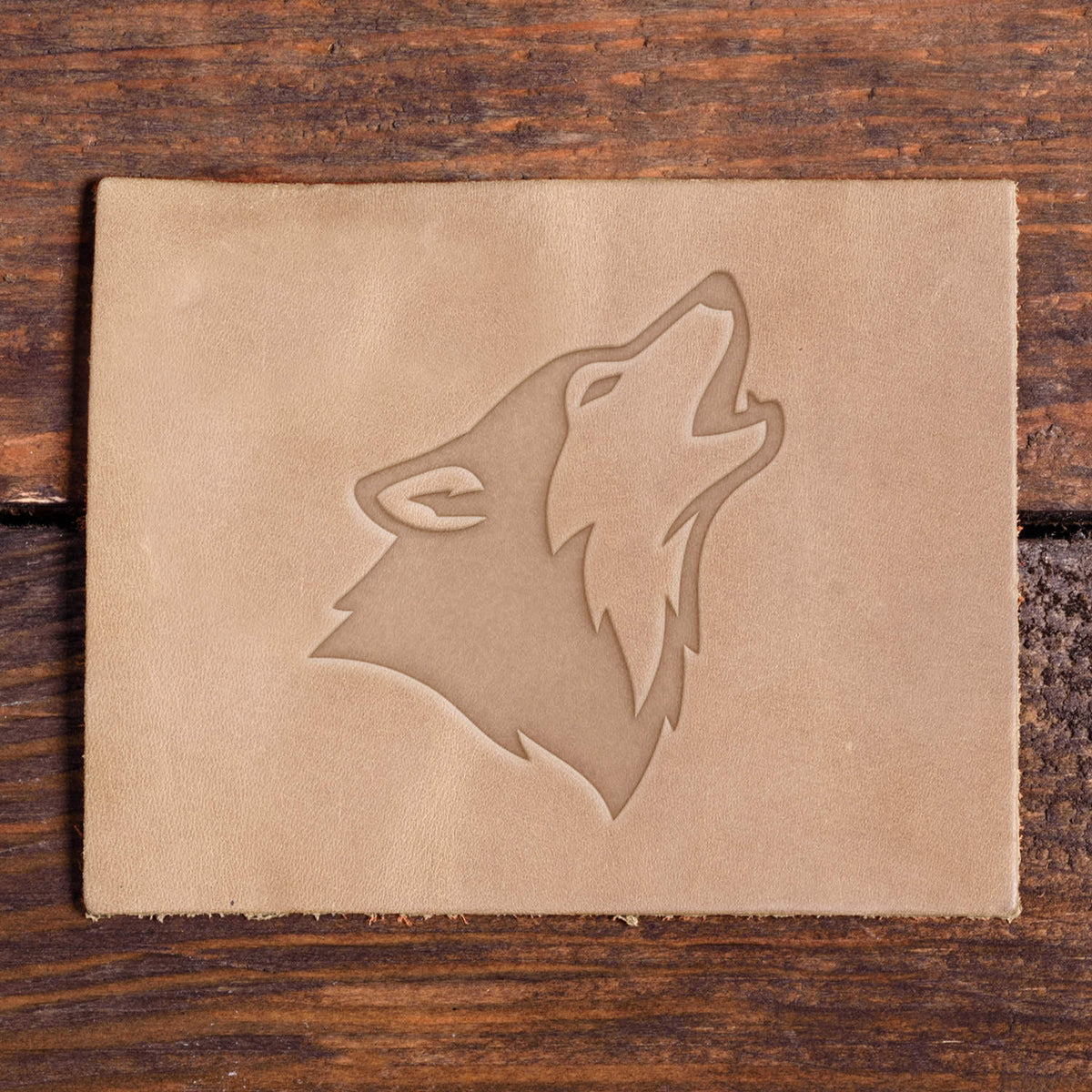 Howling Wolf Delrin Leather Stamp