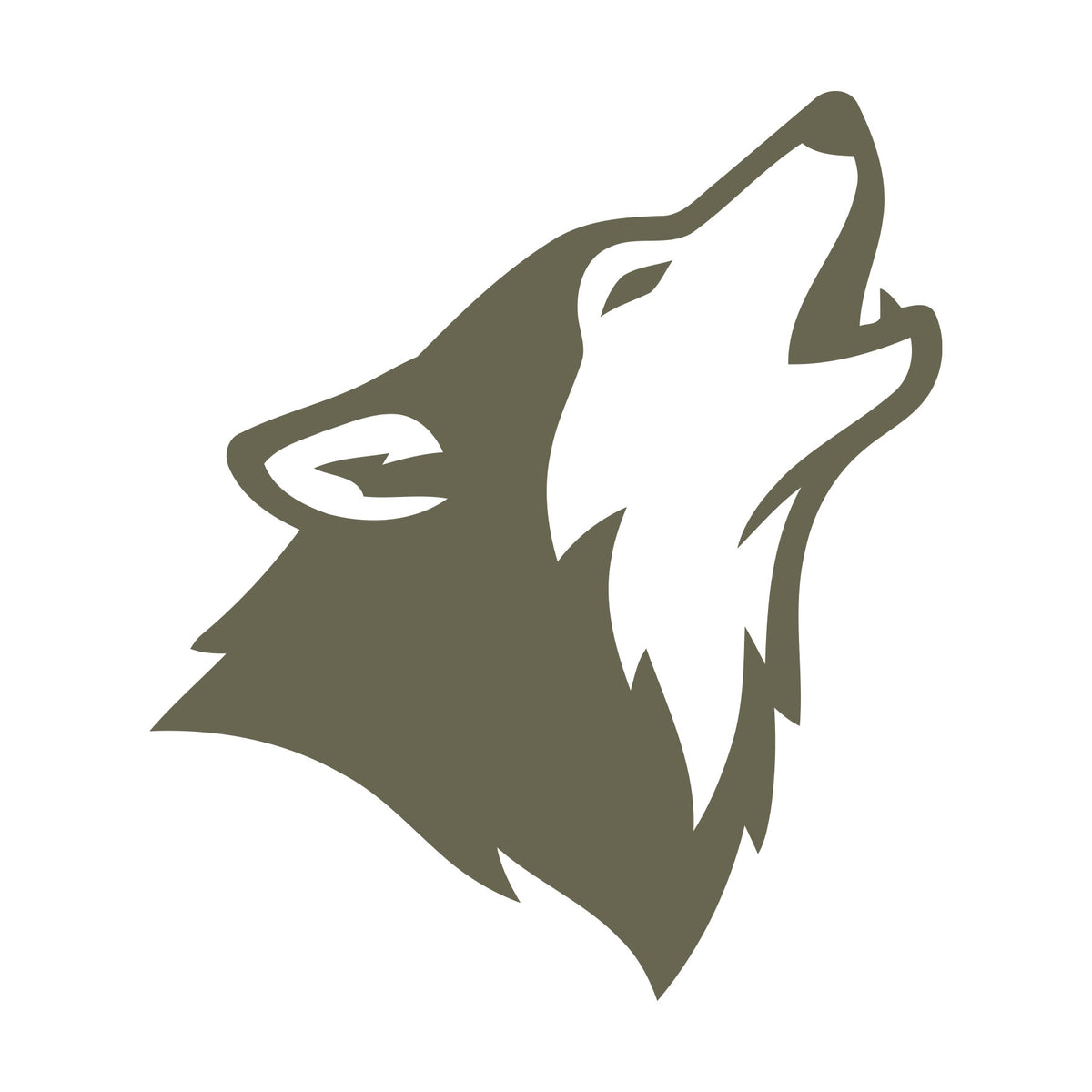 Howling Wolf Delrin Leather Stamp
