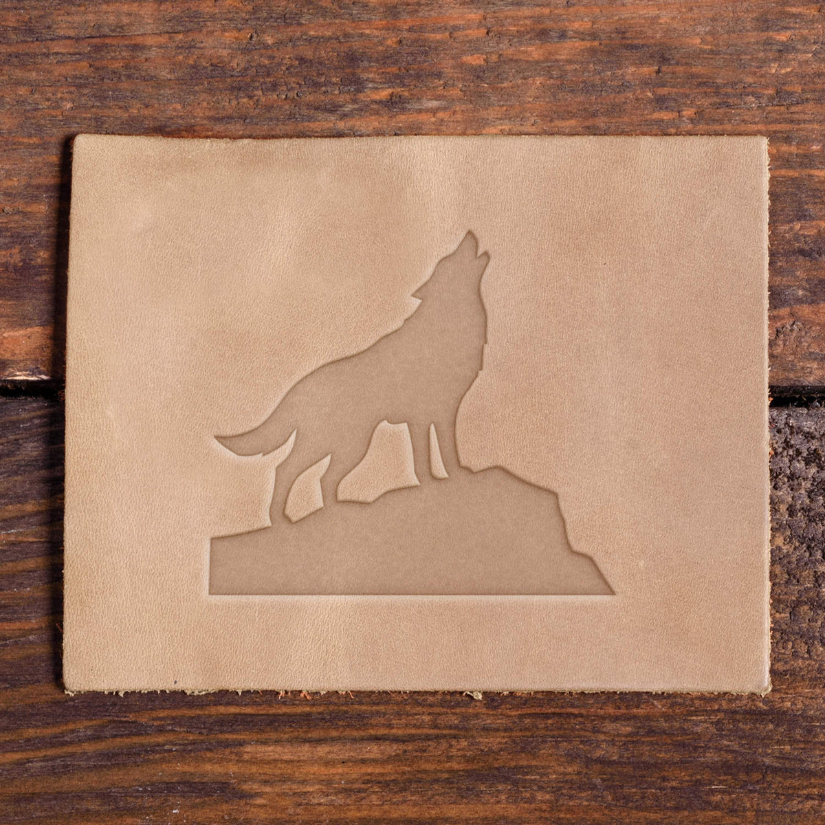 Howling Wolf Delrin Leather Stamp