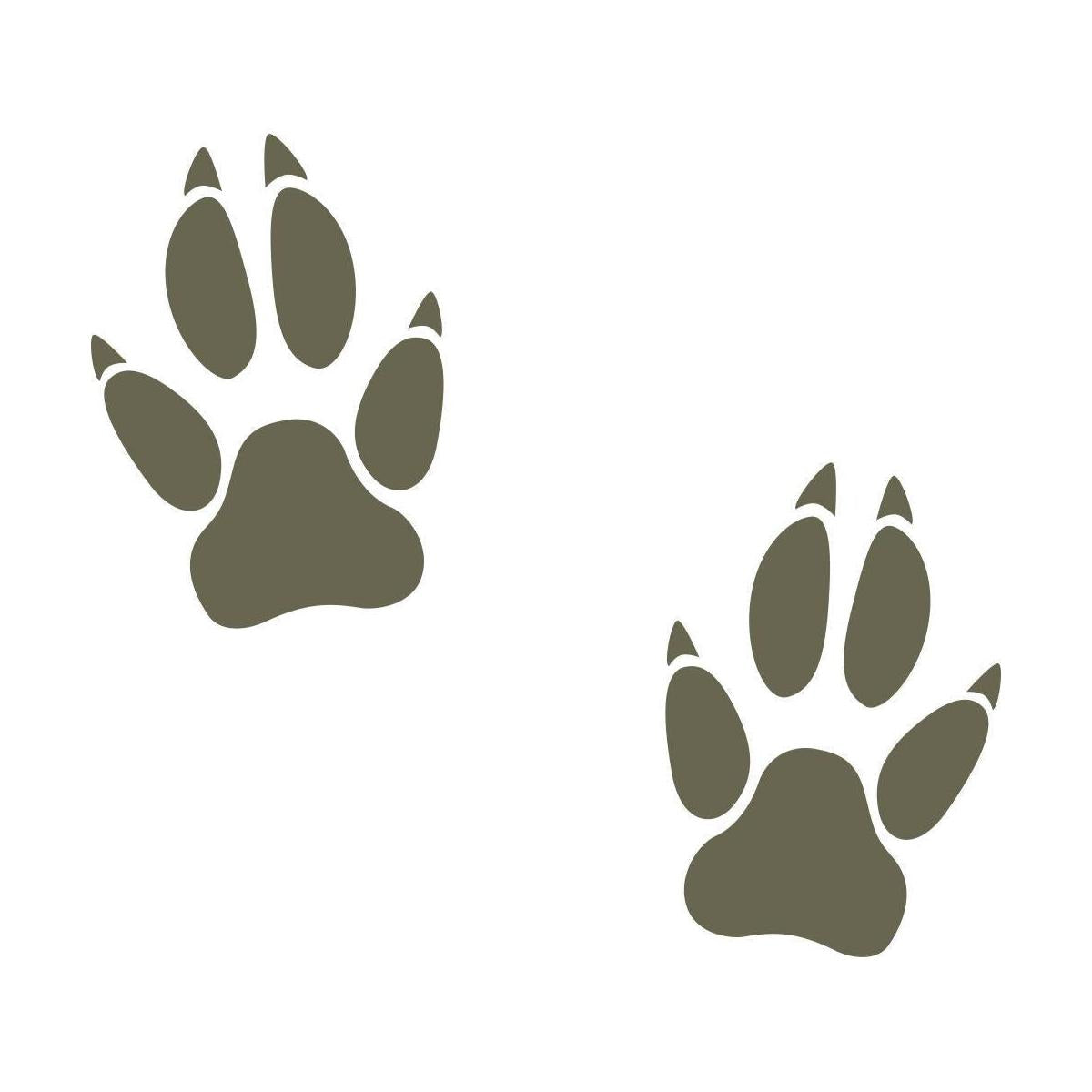 Paw prints design leather stamp made from Delrin for pet and animal-themed leatherworking projects