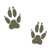 Paw prints design leather stamp made from Delrin for pet and animal-themed leatherworking projects