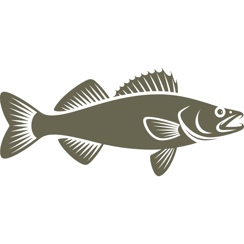 Walleye Fish Delrin Leather Stamp