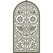 Ornate Window Delrin Leather Stamp