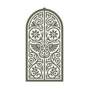 Ornate Window Delrin Leather Stamp