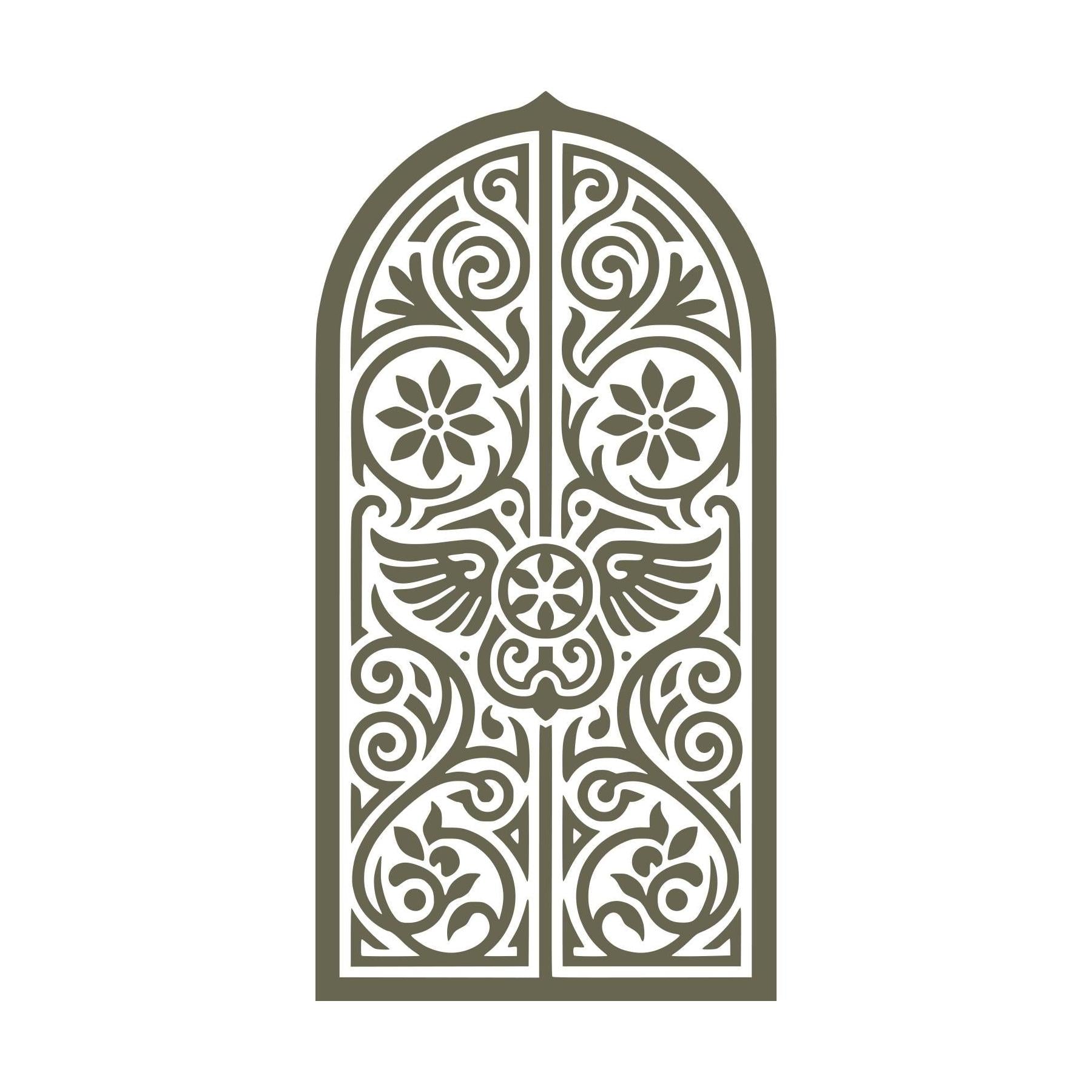 Ornate Window Delrin Leather Stamp