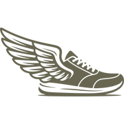Running Shoe with Wings Delrin Leather Stamp