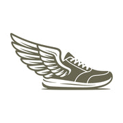 Running Shoe with Wings Delrin Leather Stamp