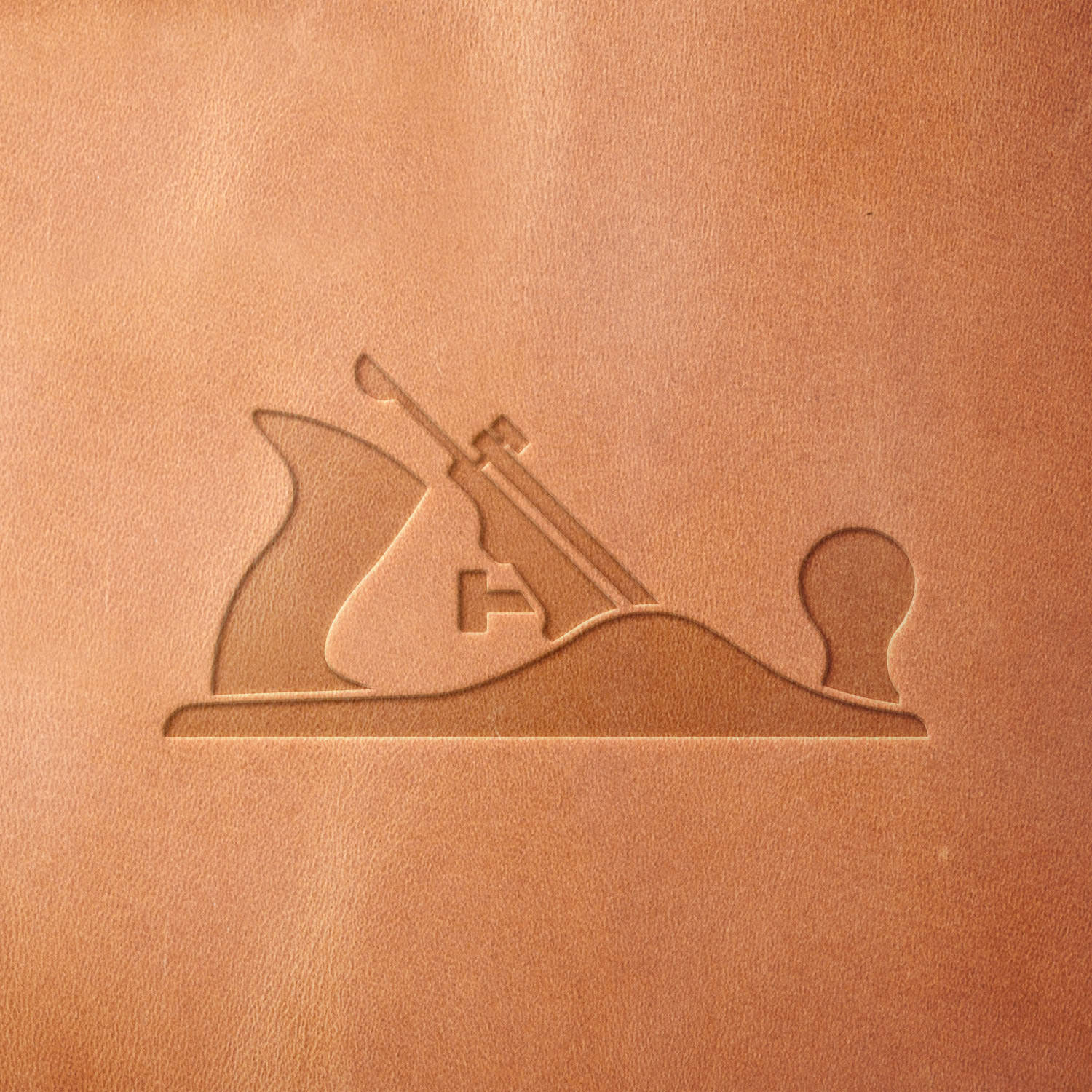 Wood Hand Plane Crossed Delrin Leather Stamp