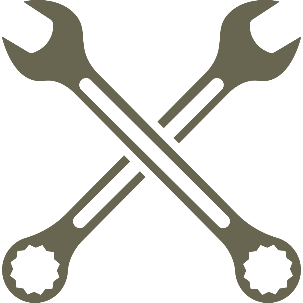 Wrenches Crossed Delrin Leather Stamp