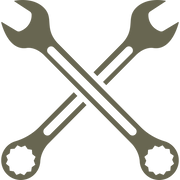 Wrenches Crossed Delrin Leather Stamp